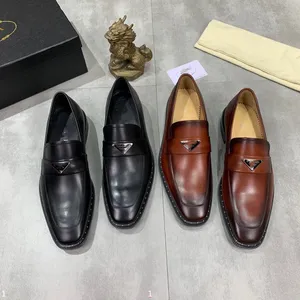 P1/10Model Luxurious Formal Men's Leather Shoes Smooth Surface Metal Button Handmade Shoes Set Comfortable Casual Shoes Men's Banquet Wedding Shoes