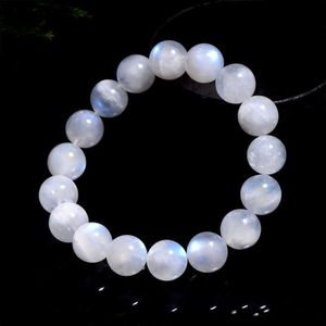 Браслеты jiuya crystal натуральный круглый бусинок браслет белый синий лунный каменный браслет