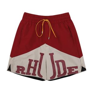 Rhude Short Designer Short Rhude Mens T Shirt Men's Shorts Retters Printing Rhude Shirtt Fashion Summer Menショーツスウェットパンツユニセックスメンズビーチパンツ448