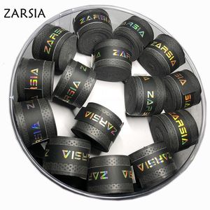 スウェットバンド60pcs ZARSIAブラックカラーテニスの過剰圧力ポイントテニスラケットグリップドライフィールアンチスキッドスウェット吸収ラップ230311