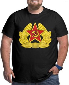 Erkek Tişörtleri Sovyet Ordusu Amblem T-Shirt Büyük Boy Erkekler Kısa Kol Yuvarlak Boyun Tee