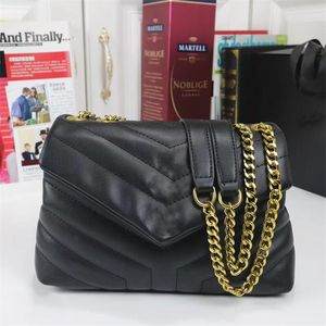 top popular Fashion Luxury Handbag Shoulder Bag Women Girl Brand Designer Seam Leather Lady Metal Chain Black Clamshell Messenger Chain Bags 2023