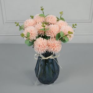20 шт. Искусственные цветы Chrysanthemum Ball Bouquet шелк -цветочный фальшивый длинный стержень