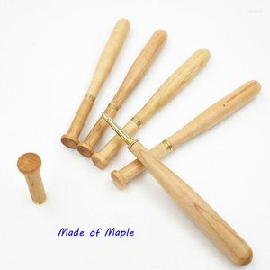 Creative Maple Baseball Shape Wooden Ballpoint Pen 0.5mm Black Ink Natural Color For Business And School