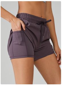 Pantaloncini da yoga da donna esercitano pantaloni corti a doppio strato indossare ragazze che gestiscono pantaloni femminili elastici sport sports yd183
