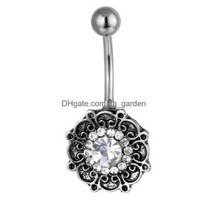 Navel Bell Button Rings D0730 1 Color New Belly Elephant Dangle Body Piercing Stainless Steel Bars Jewelry Drop Delivery Dhgarden Dhvle