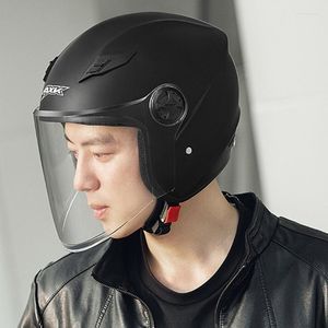 Capacetes de motocicleta Meio capacete aberto Face Sun Visors Redução rápida Ciclismo Motocross Suits Men Women D7ya