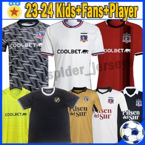 23 24 Colo Colo Futbol Formaları Şampiyonu 2023 2024 Hayranlar Oyuncu Versiyonu Futbol Gömlekleri Zaldivia Gil Kaleci Eğitimi Özel Üniformalar Erkek Kadın Çocuk Kitleri Setleri