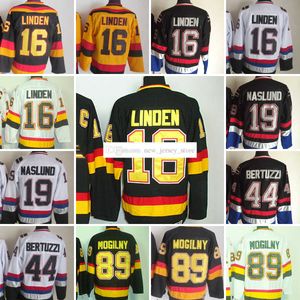 1970-1999 영화 레트로 CCM 하키 저지 자수 16 Trevorlinden 19 Markusnaslund 44 Toddbertuzzi 89 Alexandermogilny Vintage Jerseys