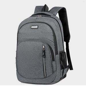 Bolsas escolares Backpack de grande capacidade Backpack Bagpack Oxford Gray High Teen College Student Laptop Packs traseiros