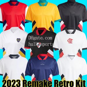 2023 Remake retro koszulki piłkarskie ikony gracz Wersja G.jesus Strzelcy Boca Juniors Flamengo River Plate Retro Football Shirt Sancho Fernandes Benzema di Maria