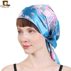 Fashion face mask neck gaiter Satin women's headband hat imitation silk ribbon Headband