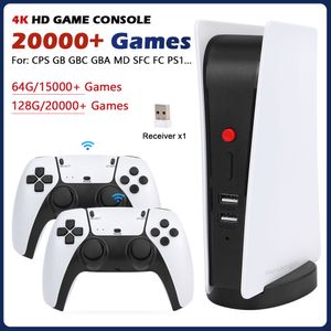 Новая беспроводная контроллер видеоигр M5 4K HD 20000 Games 128GB Retro Games для PS1 GBA FC DM SFC