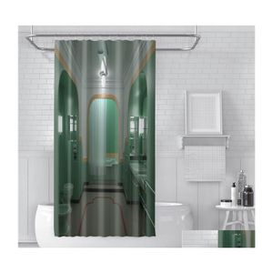 Tende da doccia The Shining Room 237 Set di tende con occhielli e ganci per l'arredamento del bagno 220429 Drop Delivery Home Garden Bath Ac Dhk6H