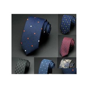 Groom Ties Cummerbunds 6Cm Mens Man Fashion Dot Neckties Corbatas Gravata Jacquard Slim Tie Business Green For Men Drop Delivery W Dhlvj