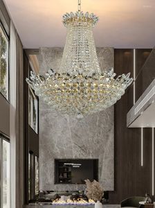 Ljuskronor American Luxurious K9 Crystal Chandelier Art Deco Modern Lights Fixture European El Led Home Inomhusbelysning