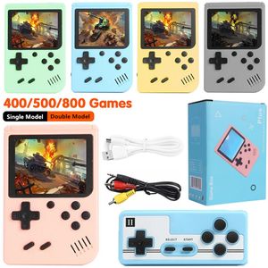 Portable Mini Handheld Game Players Built-in 800/500/400 in 1 Retro Video Game Console Single & Double Pocket Game Console Colorful LCD Display For Kids Boy