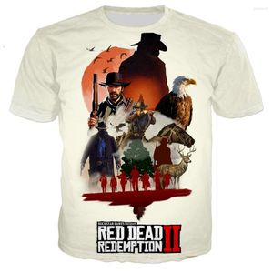 Herr t-skjortor 2023 Game Red Dead Redemption 3D Tryckt t-shirt Män/kvinnor Fashion Cool Casual Harajuku Style Streetwear Tops