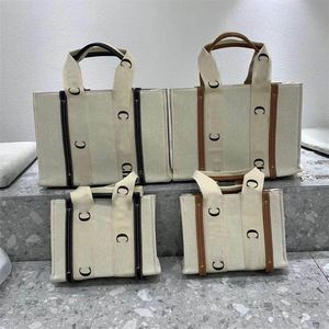 2022 Damen Shopper Fashion Totes Taschen Umhängetasche Frauen Canvas Woody Tote Handtaschen Geldbörsen Small Medium Large Hohe Qualität Handba213z