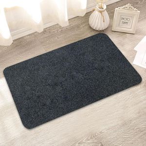 Carpets Washable Floor Mats Multifunctional Non-slip Solid Color Door Mat Dirt Trapper For Bathroom