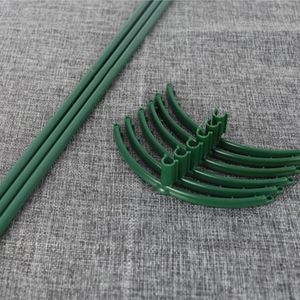 Forniture da giardino Altri 3 pezzi Supporti per gabbie per piante Supporto per arrampicata in plastica a forma di T Supporto per gabbia riutilizzabile per fiori ad arco