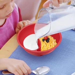 Bowls Practical Tableware Cereal Milk Bowl Heat-resistant Large Capacity Dry Wet Separated Oatmeal Breakfast Plates Tray