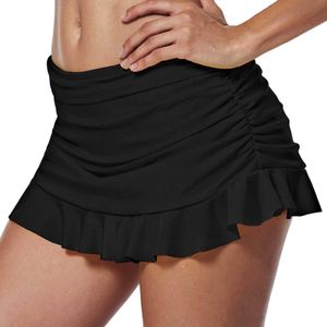 Menas de banho feminina Mulheres Swim Swim Turnks Briefes de banho sólidos Swimming Bottom Tankini Bottoms Bikini Bottom Swim Skirt Build-in Brief Y2303