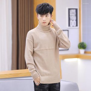 Herrenpullover Herren Casual Langarm Blau Schwarz Rollkragenpullover Dicke Smart Weste Warmer Pullover Weiß Herren