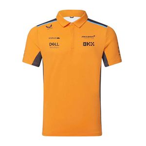 T-shirty drużyny F1 Tshirtmen 2023 Nowy kombinezon wyścigowy T- McLaren Team Short-Sleeved Polo Men's Norris same