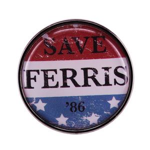 Pins Brooches 1986 Film Ferris Buellers Day Off Brooch Save 86 Enamel Pin Retro Poster Art Button Badge Drop Delivery Jewelry Dhe6K