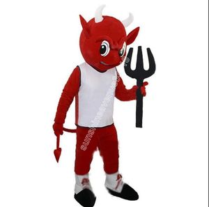 Nowy dorosły gniewnie devil maskotka Top kreskówka Anime Postacie karnawał unisex dla dorosłych rozmiar świątecznych przyjęcia urodzinowych strój na zewnątrz garnitur