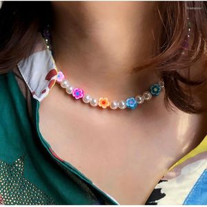 Choker Chokers Bead Flower Pearl Necklace for Women Girls Fashion Daisy Jewelry Accessories M3071 LLIS22