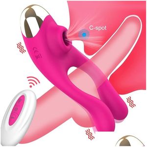 Andra massageföremål Toy Masr Novelty Vibrator Sucking Nipple Clip Penis Vibrations Par Flirting Clitoris Clamp Toys For Women Men DHN9F