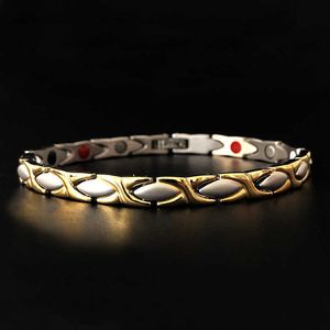 Bracelets Titanium steel fish-shaped sandblasted and plated multicolored magnet women's pattern bracelet