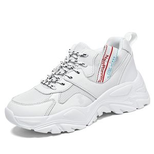 Freizeitschuhe Frühling neue dicke Sohlen erhöhen beliebte Sport-Papa-Schuhe Damenmode vielseitig atmungsaktiv Einzelschuh weiche Sohlen Trend 021