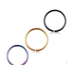 Jewelry Stainless Hoop Nose Ring And Stud Cartilage Septum Tragus Piercing Earring Body 20G Mix 100Pcs 6/8/10Mm Drop Delivery Weddin Dhac3