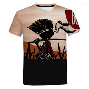 Camiseta masculina 2023 camiseta masculina 3D anime The Boondocks camiseta estampada moda verão casual tamanho grande