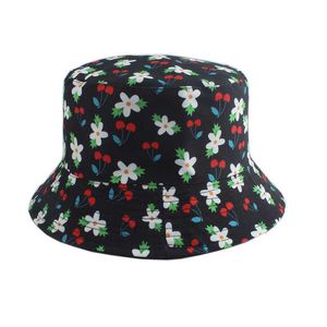 HBP Blume Kirschbreite Krempe Design Eimer Frauen Mode Sommersonnenhüte Reversible Bob Chapeau Femme Floral Panama Hut Männer Fischer Cap P230311