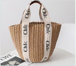 Borsa a tracolla da spiaggia Borsa da donna intrecciata in vimini Borse per la spesa in paglia Borse da donna casual in rattan Borsa a secchiello da donna di grande capacità