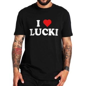 T-shirt herr Simone I Love Lucki T-shirt Musik Trendiga Casual T-shirts EU-storlek 100 % bomull AA230310