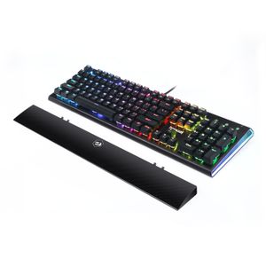 n K569 RGB Retroilluminato 104 tasti Tastiera da gioco meccanica Poggiapolsi Interruttori blu Tastiera da gioco per Gamer per PC portatile