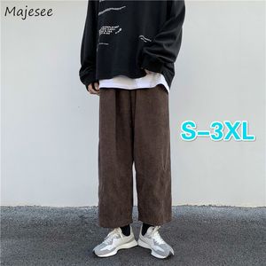 Pantaloni da uomo Pantaloni casual da uomo Plus Size 3XL Pantaloni dritti in velluto a coste solido Uomo sciolto Ins Chic Elastico in vita Trendy stile coreano Streetwear 230311