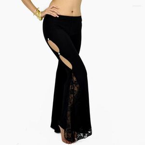 Zużycie sceniczne ładne boczne otwory wentylacyjne koronkowe spodnie do tańca brzucha seksowny profesjonalny trening taneczny haram 9 kolorów dostępnych
