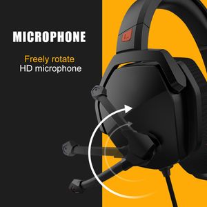 Wired Computer Headphone Nubwo 3,5 mm justerbar över öronspel med mikrofonbrusreduktion för PS4 -dator bärbar dator