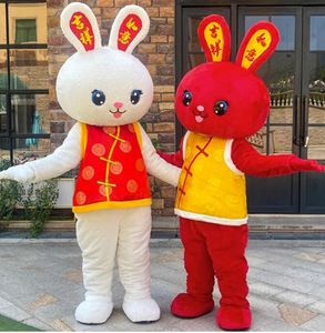 Easter Rabbit Mascot Costume Animal Halloween Party Dress-up Outfit Adult Suit Cartoon Character Mascot Zodiac Rabbit