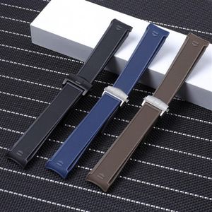 21mm Style Rubber Watch Strap Waterproof Bracelet Watchband for TAG HEUER AQUARACER 300 WAY201B CALIBRE 5 Accessories248r
