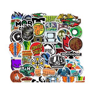 Car Stickers 50Pcs Fashion Brand Logo For Diy Laptop Skateboard Motorcycle Decals Drop Delivery Mobiles Motorcycles Exterior Accessor Dheb4