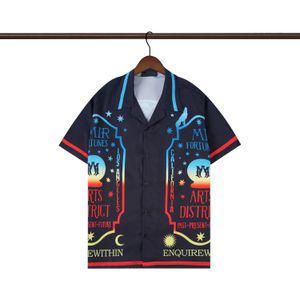 Męskie bluzki od projektantów koszule na co dzień moda list nadruk tygrysa Slik koszula do gry w kręgle męskie ubranie w dużych rozmiarach koszule letnia koszulka z krótkim rękawem koszulki M-3XL