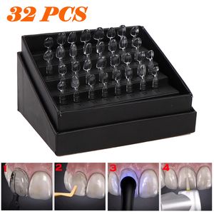 Diğer Oral Hijyeni 32pcs Set Dental Kaplama Kalıp Kiti Kompozit Reçine Kalıp Işık Tedavisi Otoklav ön ön diş Beyazlatma Araçları 230310