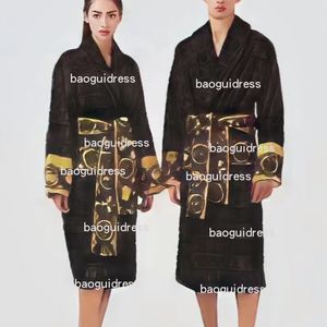 2023 Designers Man Women's Robe Fashion bathrobe Casual Beach clothes Luxurys Letter printing shirt Long sleeve Europe America baroque dress Image printing black